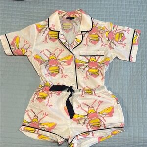 Women’s KATIE KIME Pajamas with Pink and Yellow Bee Print
